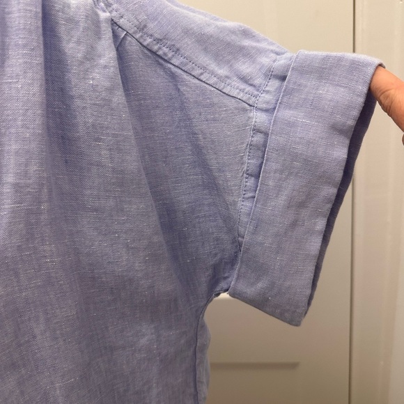 J Crew Captaine Linen Shirt S french blue Button Baird McNutt Women's BY693 - Picture 7 of 13